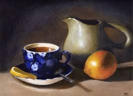 Cracked Pot with Blooms Still Life Painting