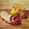 Peach and Plum Delight Still Life Painting