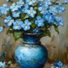 Bouquet in Crystal Vase Still Life Painting