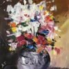 Cracked Pot with Blooms Still Life Painting