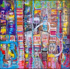 Neon Mirage Abstract Art