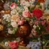 Bouquet in Crystal Vase Still Life Painting