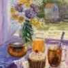Autumn Apples in Basket Still Life Painting